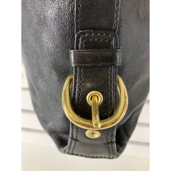 COACH 12935 LARGE SMOOTH BLACK LEATHER CROSSBODY BAG - Picture 6 of 16